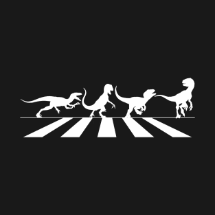 Velociraptor Abbey Road Crossing T-Shirt