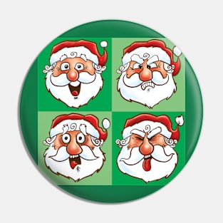 Santa Faces Pin