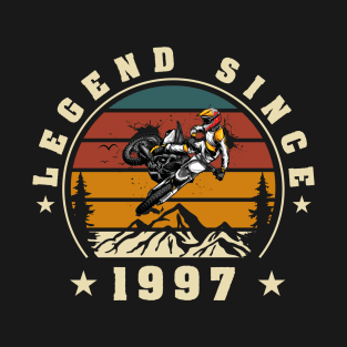 25 Years Old Birthday Motocross Legend Since 1997 T-Shirt