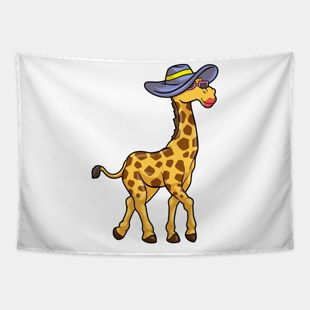 Giraffe with Hat Tapestry by Markus Schnabel