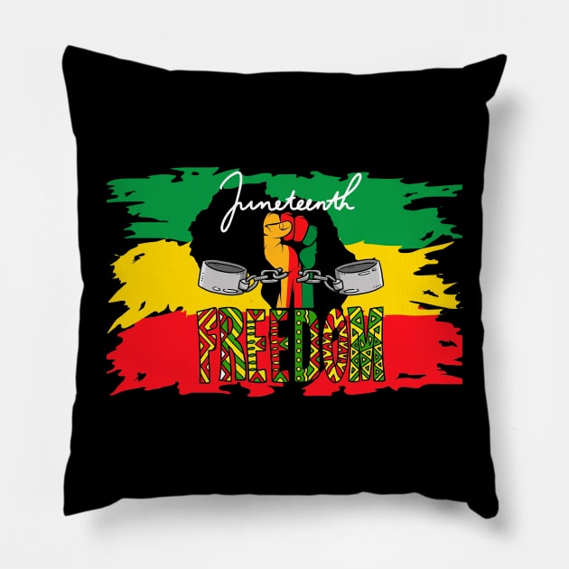 Free-ish Juneteenth Celebrating Black Freedom 1865 Africans Pillow by Tater's 