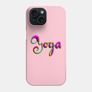 Colorful Cursive Yoga Phone Case