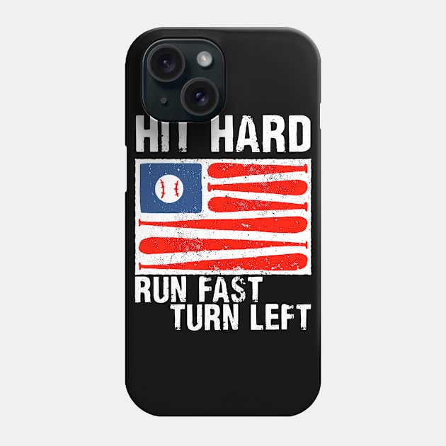 Hit Hard Run Fast Turn Left Vintage Look Phone Case by Hmus