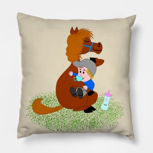 Fun and cute pony with baby Pillow