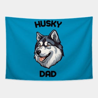 Husky Dad Funny Gift Dog Breed Pet Lover Puppy Tapestry