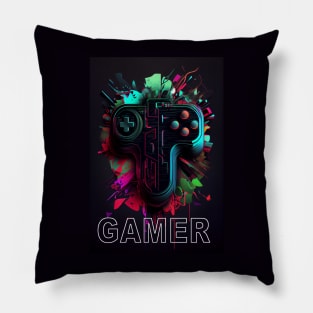 Abstract Gamer Design Pillow