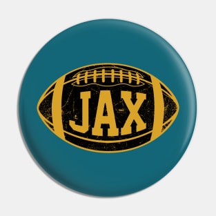 JAX Retro Football - Teal Pin