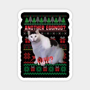 Huh Cat Ugly Xmas Sweater Magnet