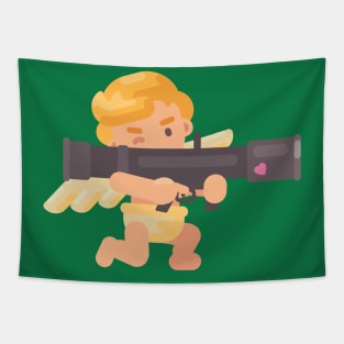 Cupid with a Bazooka Tapestry