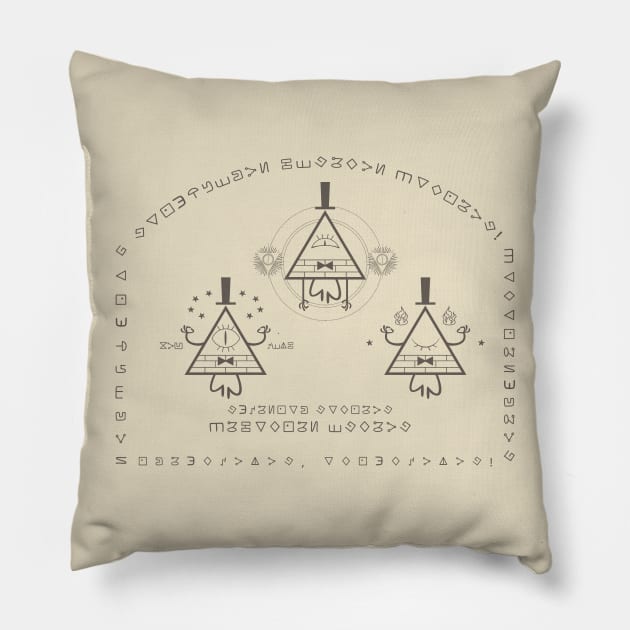 Bill Cipher Summoning Ritual Pillow by cibokilley