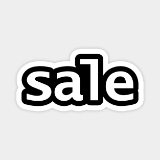 Sale Minimal Typography White Text Magnet