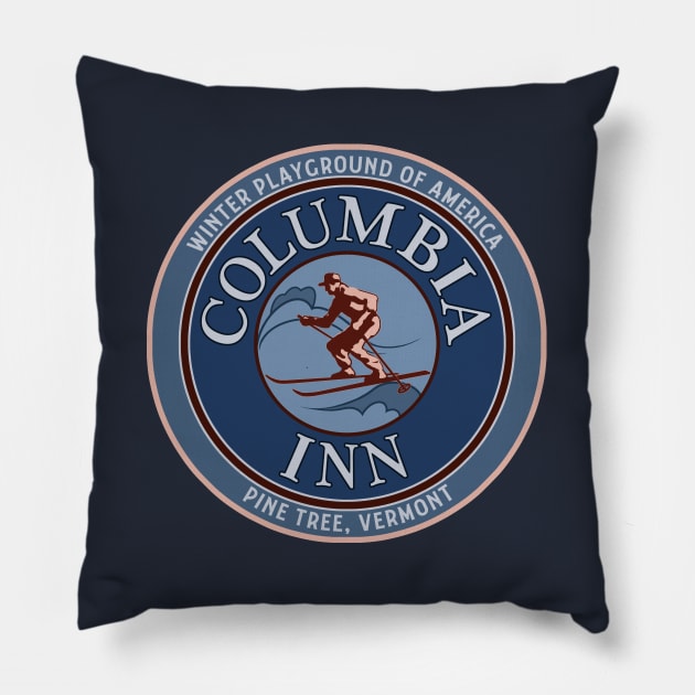 Columbia Inn - Pine Tree Vermont variant Pillow by RangerRob