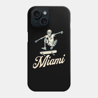 Miami, Florida Bony Skaters Skateboarding Vacationing Phone Case