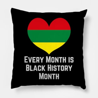 Every Month is Black History Month Heart Pillow