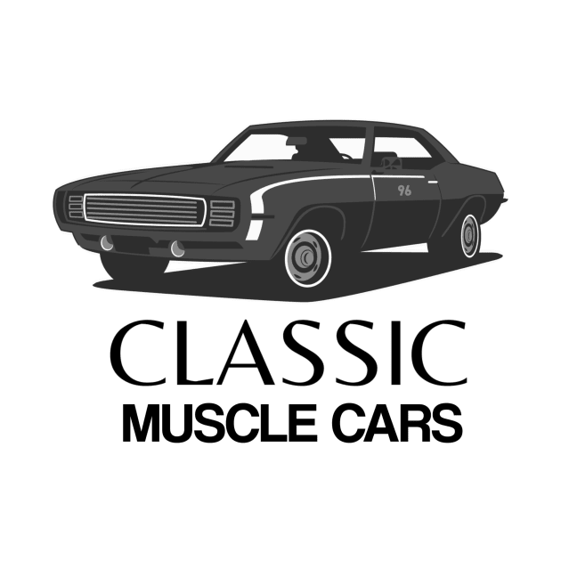 Classic Muscle Cars Black Varient by FungibleDesign