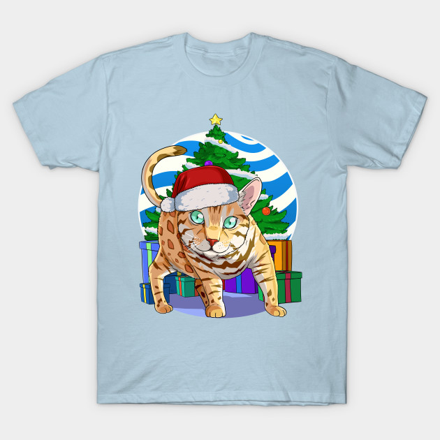 Discover Bengal Cat Santa Christmas Gift - Bengal Cat Christmas Gift For Cat Lover - T-Shirt