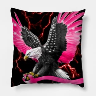 Eagle Be Stronger Than The Storm Breast Cancer Awareness Pillow