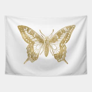 Vintage Butterfly in Gold Tapestry