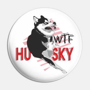 Funny husky Pin