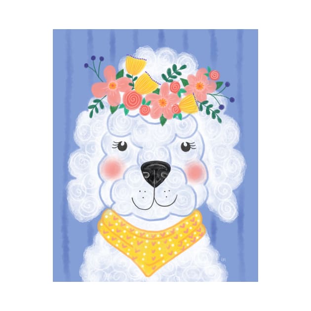 Spring Boho Poodle by RuthMCreative