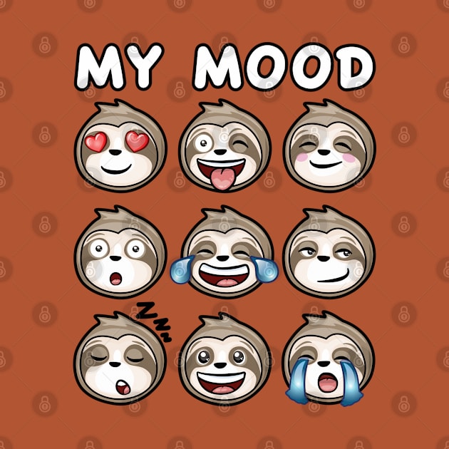 my mood funny sloth faces by PnJ