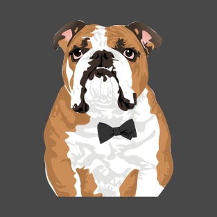 Gentleman English Bulldog T-Shirt for Dog Lovers T-Shirt