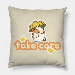 Take Care Cute Hamster Design Pillow