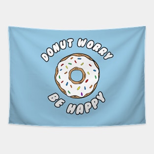 Donut worry be happy Tapestry