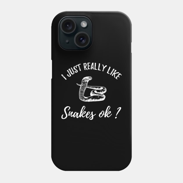 I just really like snakes ok Phone Case by captainmood