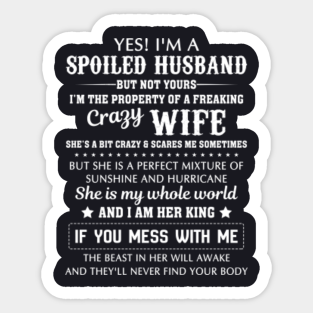 Proud Husband Of Freaking Awesome Wife Stickers Teepublic Hope you will enjoy our latest video. teepublic