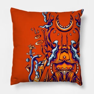 God Insects Futuristic Pillow
