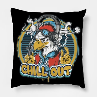 Hip Hop Eagle Chill Out Artwork Pillow