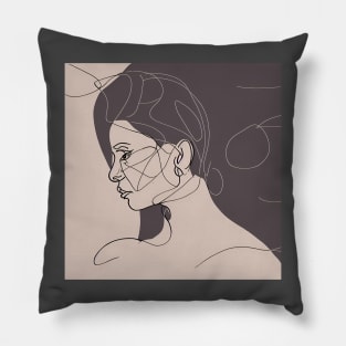 Lady of the line Pillow