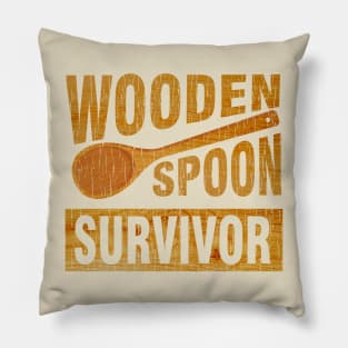 Wooden Spoon Survivor Vintage Look Design Fanart Pillow