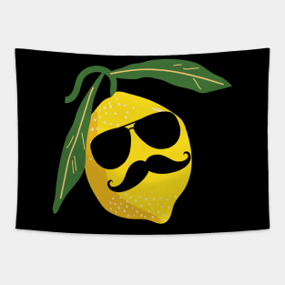 Cool Lemon with mustache Tapestry