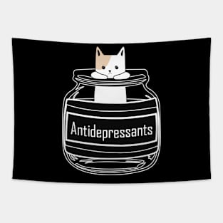 Antidepressants Cat Tapestry