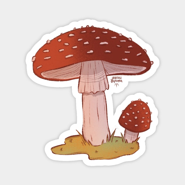 Mushroon design three Magnet by Heyitsgarazi