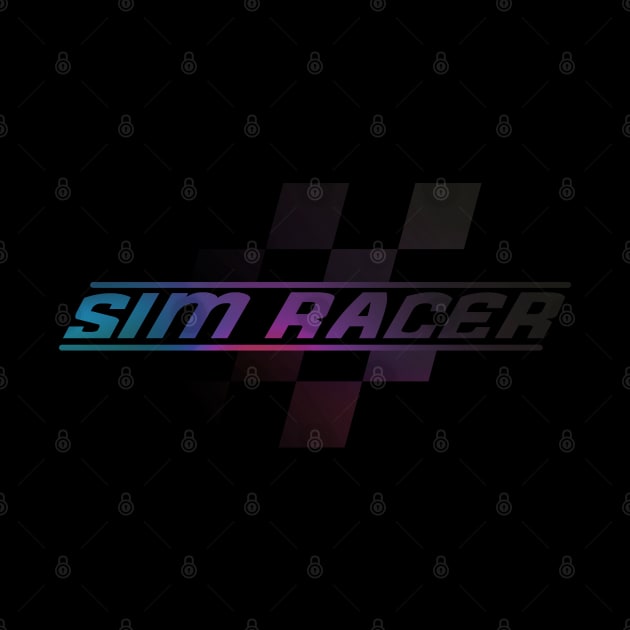 Sim racing or sim racer checkered flag for simracing by Guntah