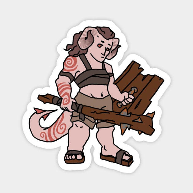 Tiefling Barbarian Magnet by NathanBenich