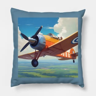 Vintage Victorian plane Pillow