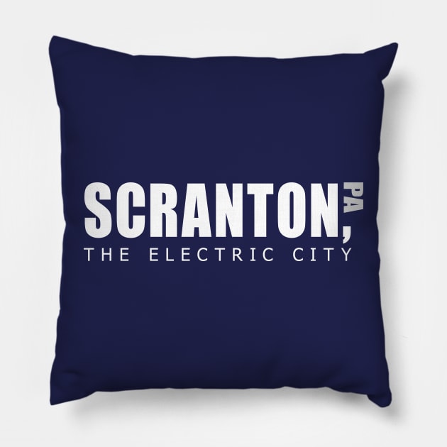 Scranton, The Electric City Pillow by LazyDayGalaxy