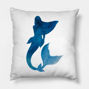 Watercolor Mermaid Pillow