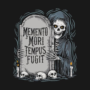 Memento Mori Tempus Fugit Skeleton Stoic T-Shirt