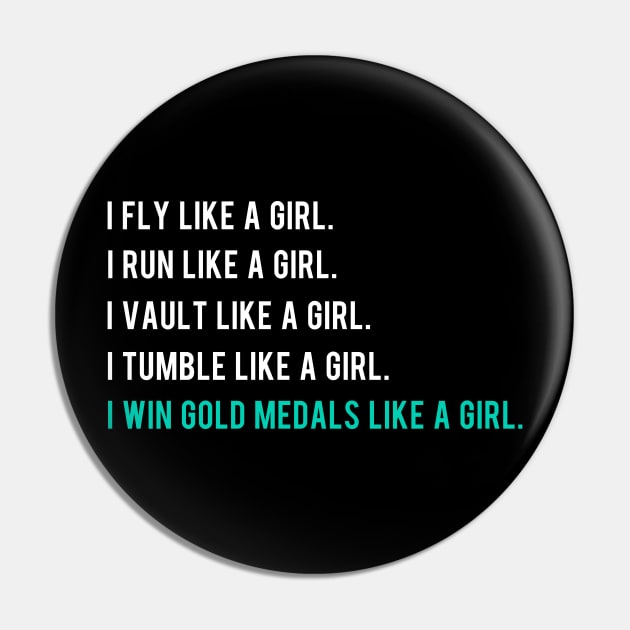 GYMNASTICS LIKE A GIRL Pin by jordynslefteyebrow