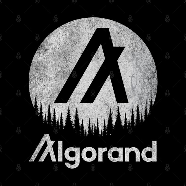 Vintage Algorand ALGO Coin To The Moon Crypto Token Cryptocurrency Wallet Birthday Gift For Men Women by Thingking About