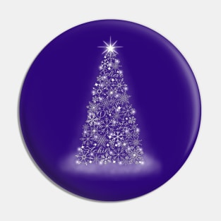 Inspirational Snowflake Christmas Tree, Believe, Dream & Achieve (Purple background) Pin