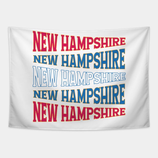 TEXT ART USA NEW HAMPSHIRE Tapestry by LAVA-ROMA-NOVA