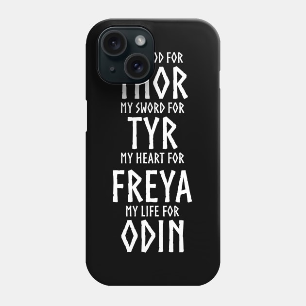 Viking Gods Thor, Tyr, Freya, Odin - Norse Mythology Phone Case by Styr Designs