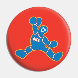 Jumping OKC Thunder Gingerbread Man Pin