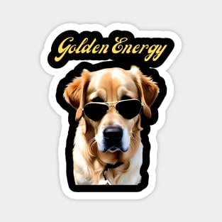 Funny Golden Retriever in Sunglasses Magnet